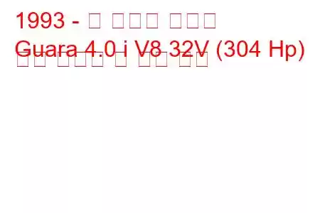 1993 - 데 토마소 구아라
Guara 4.0 i V8 32V (304 Hp) 연료 소비량 및 기술 사양