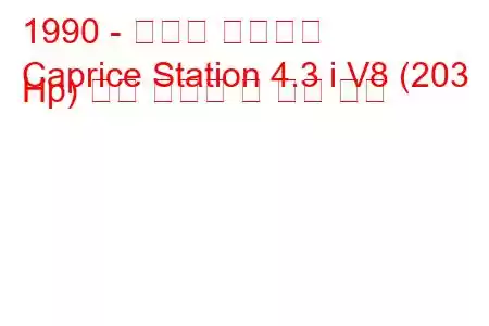 1990 - 쉐보레 카프리스
Caprice Station 4.3 i V8 (203 Hp) 연료 소비량 및 기술 사양