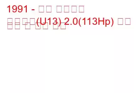 1991 - 닛산 블루버드
블루버드(U13) 2.0(113Hp) 연료 소비 및 기술 사양