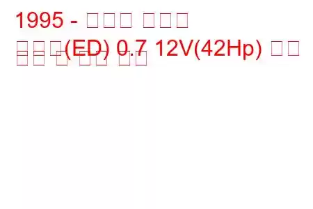 1995 - 마즈다 스크럼
스크럼(ED) 0.7 12V(42Hp) 연료 소비 및 기술 사양