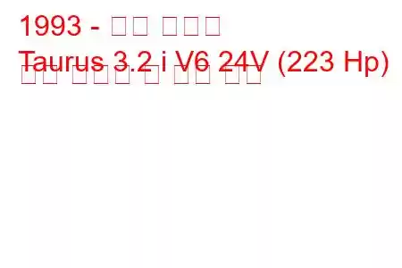 1993 - 포드 토러스
Taurus 3.2 i V6 24V (223 Hp) 연료 소비량 및 기술 사양