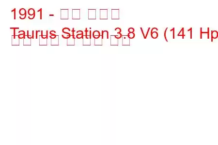 1991 - 포드 토러스
Taurus Station 3.8 V6 (141 Hp) 연료 소비 및 기술 사양