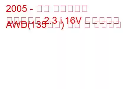 2005 - 포드 이스케이프
이스케이프 2.3 i 16V 하이브리드 AWD(135마력) 연비 및 기술사양