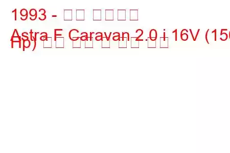 1993 - 오펠 아스트라
Astra F Caravan 2.0 i 16V (150 Hp) 연료 소비 및 기술 사양