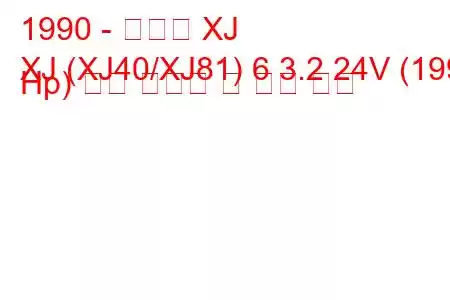1990 - 재규어 XJ
XJ (XJ40/XJ81) 6 3.2 24V (199 Hp) 연료 소비량 및 기술 사양