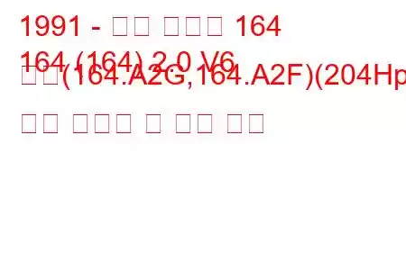 1991 - 알파 로미오 164
164 (164) 2.0 V6 터보(164.A2G,164.A2F)(204Hp) 연료 소비량 및 기술 사양