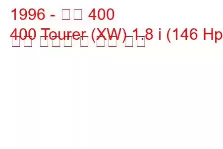 1996 - 로버 400
400 Tourer (XW) 1.8 i (146 Hp) 연료 소비량 및 기술 사양