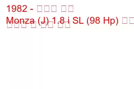 1982 - 쉐보레 몬자
Monza (J) 1.8 i SL (98 Hp) 연료 소비량 및 기술 사양