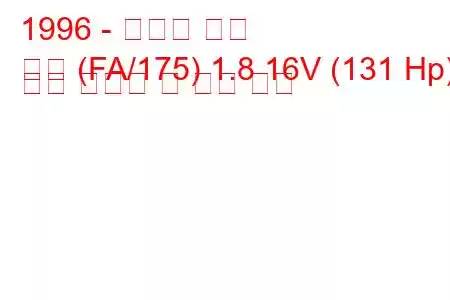 1996 - 피아트 쿠페
쿠페 (FA/175) 1.8 16V (131 Hp) 연료 소비량 및 기술 사양