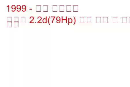 1999 - 닛산 엑스퍼트
전문가 2.2d(79Hp) 연료 소비 및 기술 사양