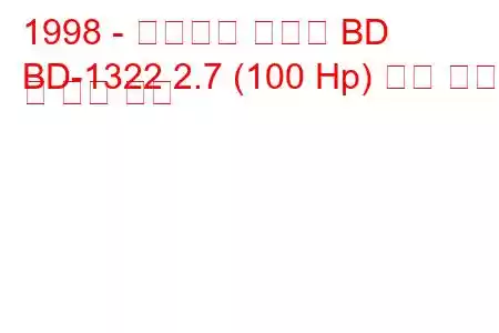 1998 - 발티야스 드집스 BD
BD-1322 2.7 (100 Hp) 연료 소비 및 기술 사양