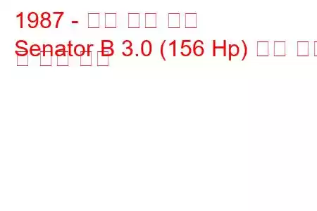 1987 - 오펠 상원 의원
Senator B 3.0 (156 Hp) 연료 소비 및 기술 사양