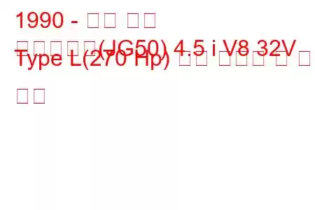 1990 - 닛산 사장
프레지던트(JG50) 4.5 i V8 32V Type L(270 Hp) 연료 소비량 및 기술 사양