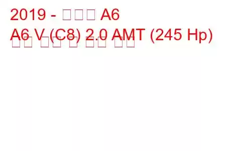 2019 - 아우디 A6
A6 V (C8) 2.0 AMT (245 Hp) 연료 소비 및 기술 사양