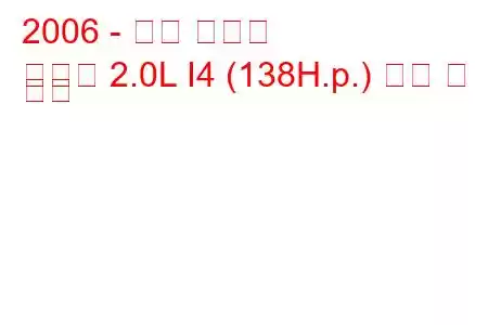 2006 - 현대 티뷰론
티뷰론 2.0L I4 (138H.p.) 연비 및 제원