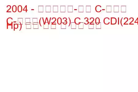 2004 - 메르세데스-벤츠 C-클래스
C-클래스(W203) C 320 CDI(224 Hp) 연료 소비 및 기술 사양