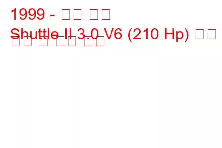 1999 - 혼다 셔틀
Shuttle II 3.0 V6 (210 Hp) 연료 소비 및 기술 사양