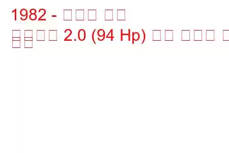 1982 - 오스틴 대사
앰배서더 2.0 (94 Hp) 연료 소비량 및 사양