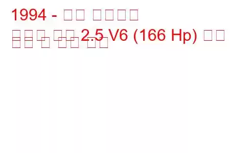 1994 - 닷지 어벤저스
어벤저 쿠페 2.5 V6 (166 Hp) 연료 소비 및 기술 사양