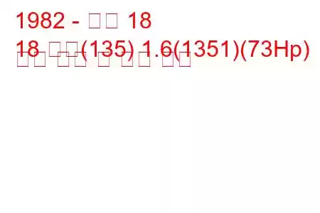 1982 - 르노 18
18 가변(135) 1.6(1351)(73Hp) 연료 소비 및 기술 사양