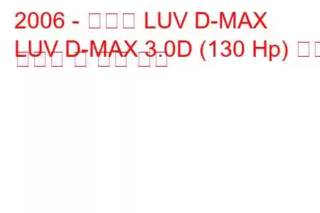 2006 - 쉐보레 LUV D-MAX
LUV D-MAX 3.0D (130 Hp) 연료 소비량 및 기술 사양