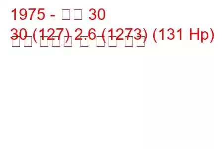 1975 - 르노 30
30 (127) 2.6 (1273) (131 Hp) 연료 소비량 및 기술 사양