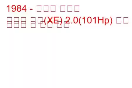 1984 - 오스틴 몬테고
몬테고 콤비(XE) 2.0(101Hp) 연료 소비량 및 기술 사양