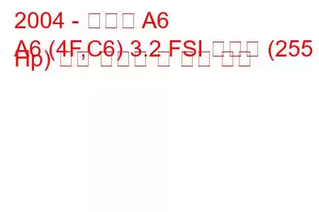 2004 - 아우디 A6
A6 (4F,C6) 3.2 FSI 콰트로 (255 Hp) 연료 소비량 및 기술 사양