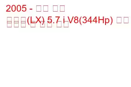2005 - 닷지 차저
충전기(LX) 5.7 i V8(344Hp) 연료 소비량 및 기술 사양