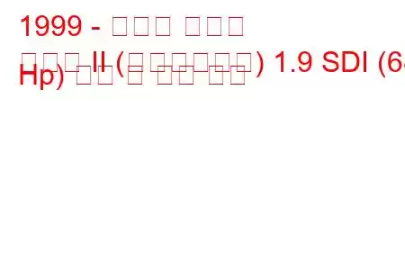 1999 - 세아트 이비자
이비자 II (페이스리프트) 1.9 SDI (68 Hp) 연비 및 기술 사양