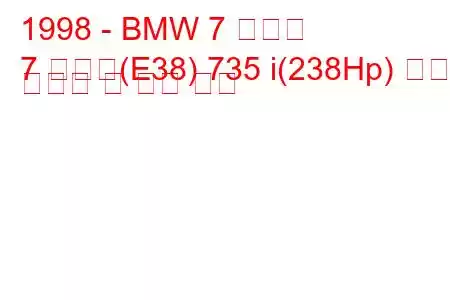 1998 - BMW 7 시리즈
7 시리즈(E38) 735 i(238Hp) 연료 소비량 및 기술 사양