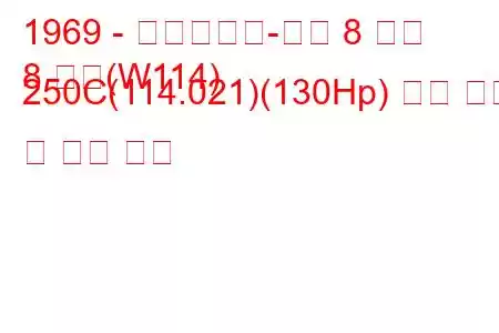 1969 - 메르세데스-벤츠 8 쿠페
8 쿠페(W114) 250C(114.021)(130Hp) 연료 소비 및 기술 사양
