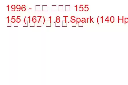 1996 - 알파 로미오 155
155 (167) 1.8 T.Spark (140 Hp) 연료 소비량 및 기술 사양