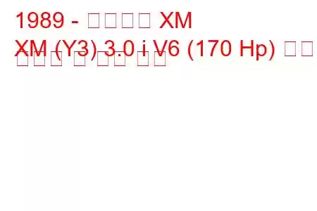 1989 - 시트로엥 XM
XM (Y3) 3.0 i V6 (170 Hp) 연료 소비량 및 기술 사양