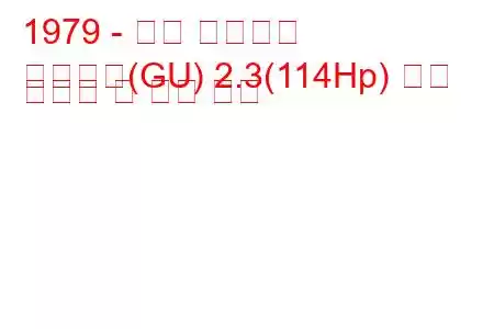 1979 - 포드 그라나다
그라나다(GU) 2.3(114Hp) 연료 소비량 및 기술 사양