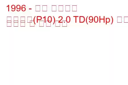 1996 - 닛산 프리메라
프리메라(P10) 2.0 TD(90Hp) 연료 소비량 및 기술 사양