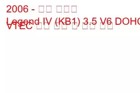 2006 - 혼다 레전드
Legend IV (KB1) 3.5 V6 DOHC VTEC 연료 소비 및 기술 사양