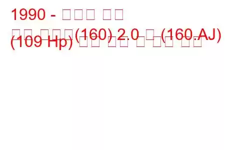 1990 - 피아트 티포
활판 인쇄기(160) 2.0 즉 (160.AJ) (109 Hp) 연료 소비 및 기술 사양