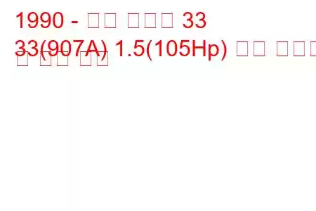 1990 - 알파 로미오 33
33(907A) 1.5(105Hp) 연료 소비량 및 기술 사양