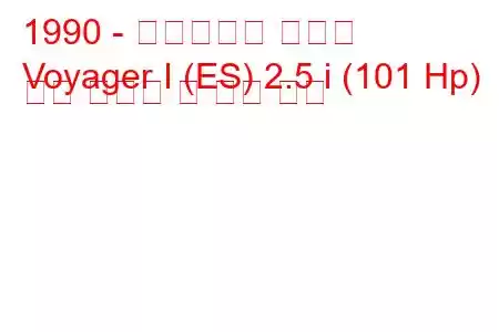 1990 - 크라이슬러 보이저
Voyager I (ES) 2.5 i (101 Hp) 연료 소비량 및 기술 사양