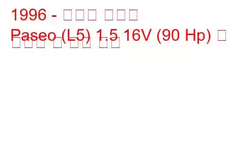 1996 - 토요타 파세오
Paseo (L5) 1.5 16V (90 Hp) 연료 소비량 및 기술 사양