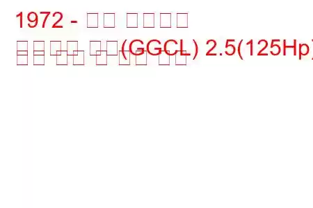 1972 - 포드 그라나다
그라나다 쿠페(GGCL) 2.5(125Hp) 연료 소비 및 기술 사양