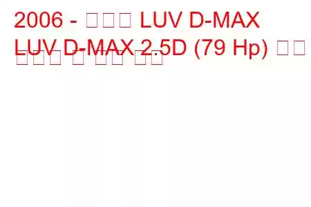 2006 - 쉐보레 LUV D-MAX
LUV D-MAX 2.5D (79 Hp) 연료 소비량 및 기술 사양