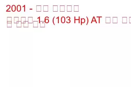 2001 - 현대 매트릭스
매트릭스 1.6 (103 Hp) AT 연료 소비 및 기술 사양