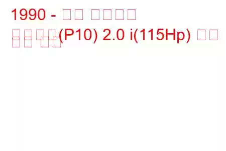 1990 - 닛산 프리메라
프리메라(P10) 2.0 i(115Hp) 연비 및 기술 사양