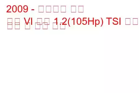 2009 - 폭스바겐 골프
골프 VI 변형 1.2(105Hp) TSI 연료 소비 및 기술 사양
