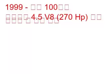 1999 - 현대 100주년
센테니얼 4.5 V8 (270 Hp) 연료 소비량 및 기술 사양