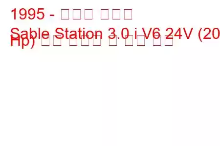 1995 - 머큐리 세이블
Sable Station 3.0 i V6 24V (203 Hp) 연료 소비량 및 기술 사양