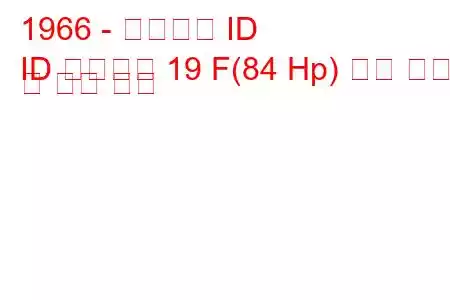 1966 - 시트로엥 ID
ID 브레이크 19 F(84 Hp) 연료 소비 및 기술 사양