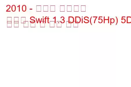 2010 - 스즈키 스위프트
새로운 Swift 1.3 DDiS(75Hp) 5D 연료 소비 및 기술 사양